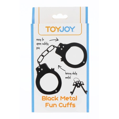Menottes métal noires - Toy Joy