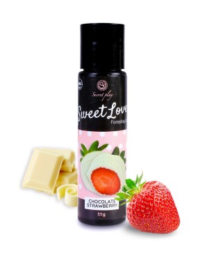 Lubrifiant comestible fraise  chocolat blanc - 60ml