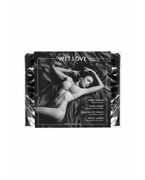 Drap Vinyle noir 220 x 200 cm - Fetish Tentation