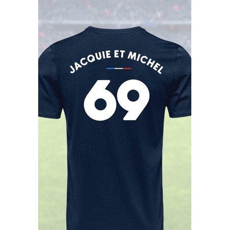 Tee shirt joueur 69 Jacquie  Michel